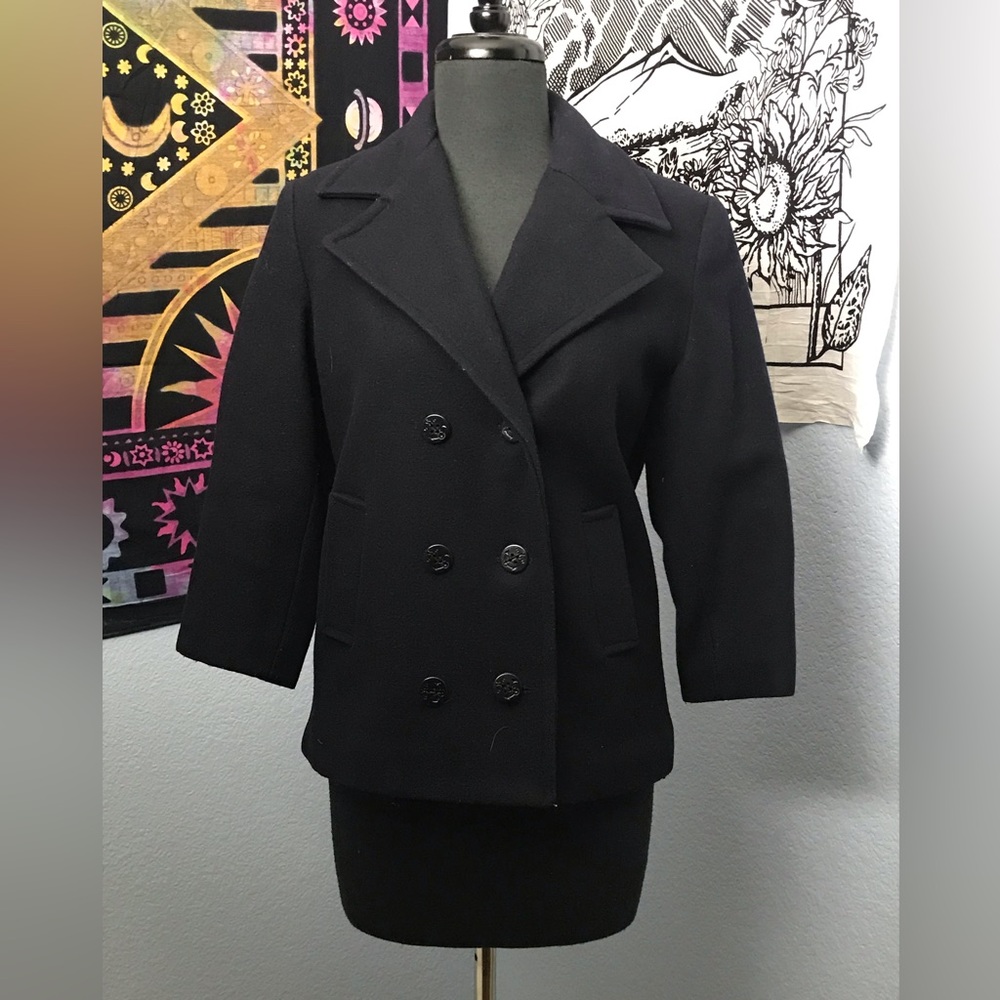 Dark Navy Blue Peacoat Jacket for Kids